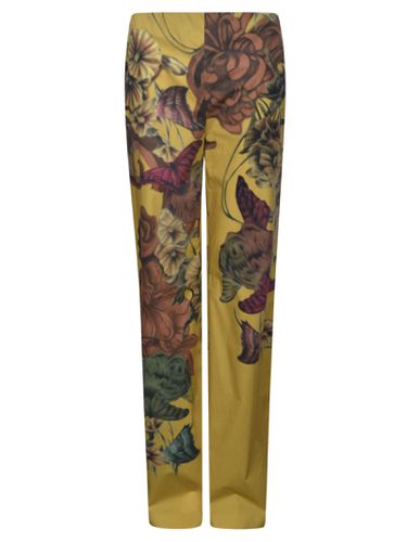 Floral Print Trousers - Alberta Ferretti - Modalova