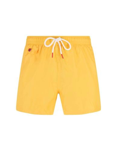 Kiton Yellow Swim Shorts - Kiton - Modalova