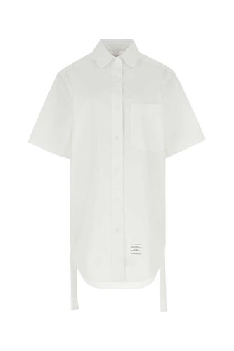 White Poplin Shirt Mini Dress - Thom Browne - Modalova