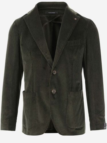 Single-breasted Jacket In Stretch Cotton Velvet - Tagliatore - Modalova