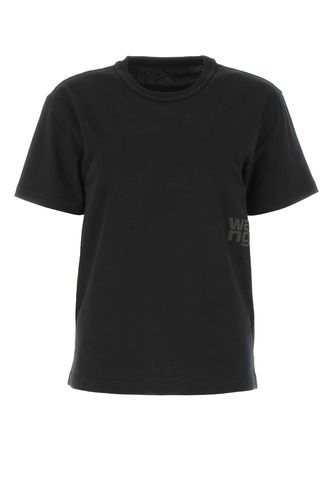 Black Cotton Oversize T-shirt - T by Alexander Wang - Modalova