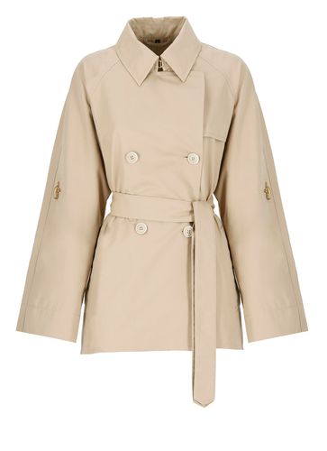 Fay Short Brown Trench Coat - Fay - Modalova