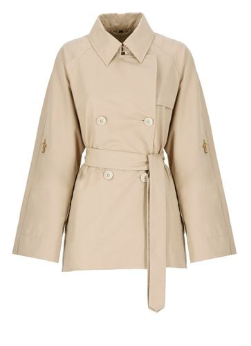 Fay Short Brown Trench Coat - Fay - Modalova