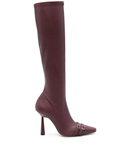 Red Faux Leather Edith Boots - GIA BORGHINI - Modalova