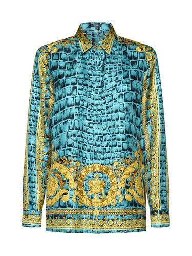 Baroccodile Multicolored Silk Shirt - Versace - Modalova