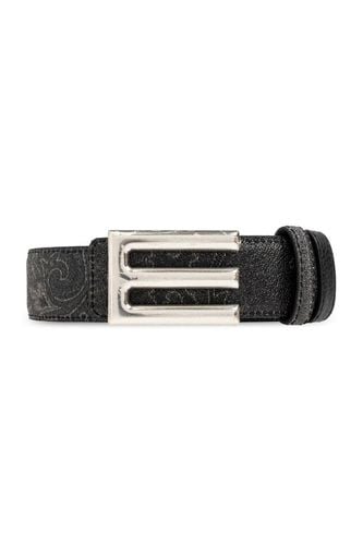 Logo Buckled Paisley Print Reversible Belt - Etro - Modalova