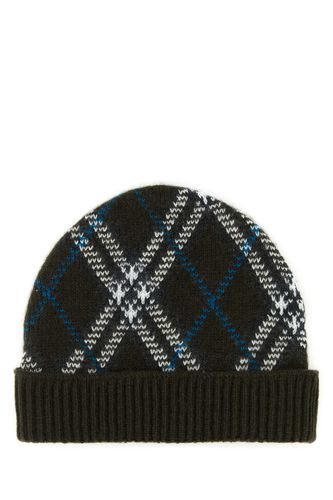 Embroidered Cashmere Blend Beanie Hat - Burberry - Modalova