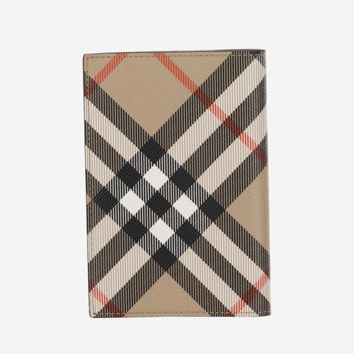 Printed E-canvas Passport Holder - Burberry - Modalova