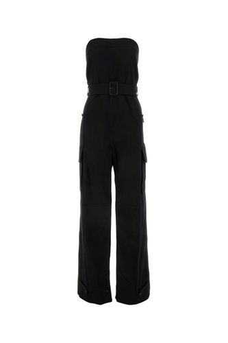 Saint Laurent Black Drill Jumpsuit - Saint Laurent - Modalova