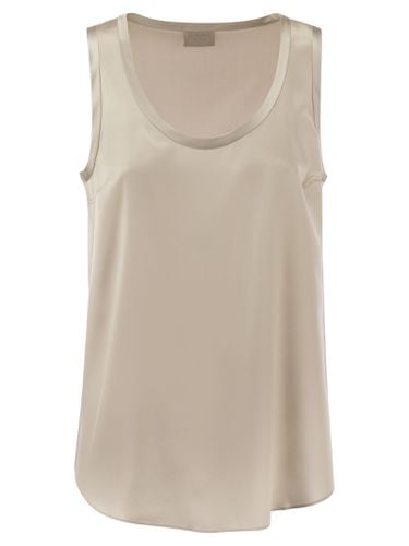 Reversible Stretch Silk Satin Top - Brunello Cucinelli - Modalova