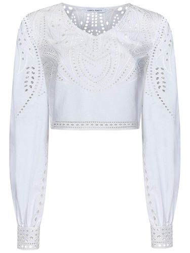 Wave Pattern Cropped Blouse - Alberta Ferretti - Modalova