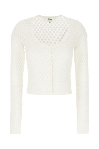 Chloé Ivory Cotton Cardigan - Chloé - Modalova