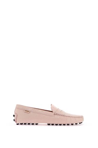 Crocodile Print Leather Driving Moccasins - Tod's - Modalova