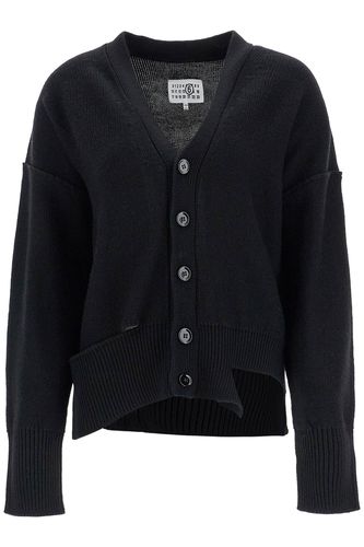 Destroyed Cardigan Sweater - MM6 Maison Margiela - Modalova