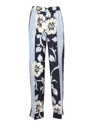 Parosh Floral Print Silk Trousers - Parosh - Modalova