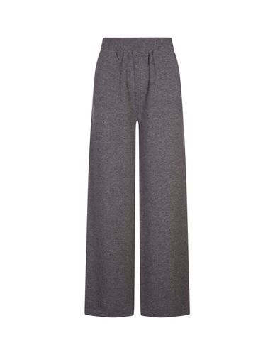 MSGM Grey Knitted Wide Pants - MSGM - Modalova