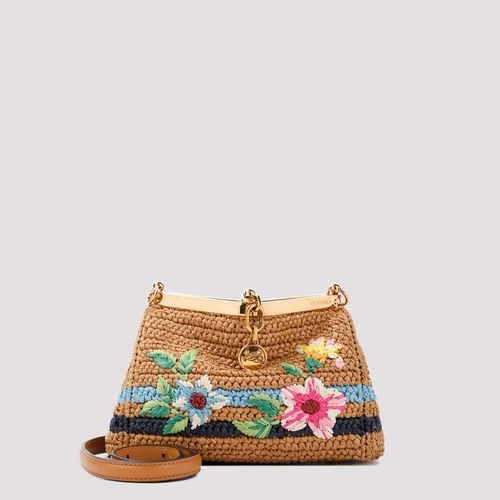 Embroidered Vela Raffia Handbag - Etro - Modalova