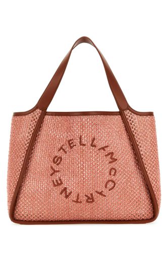 Pink Raffia Stella Logo Shopping Bag - Stella McCartney - Modalova