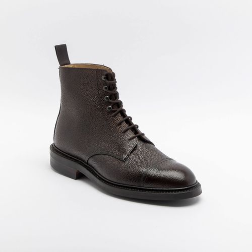 Dark Brown Scotch Grain Calf Derby Boot - Crockett & Jones - Modalova