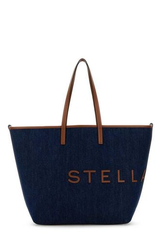 Eco Logo Lettering Denim Tote Bag - Stella McCartney - Modalova