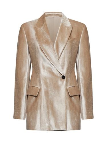 Double-breasted Velvet Blazer - Brunello Cucinelli - Modalova