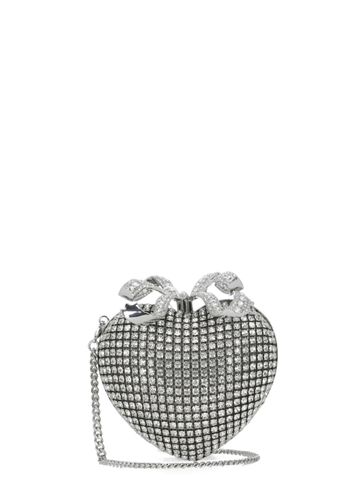 Crystal Heart Clutch Bag - self-portrait - Modalova