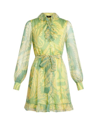 Etro Green Printed Mini Dress - Etro - Modalova