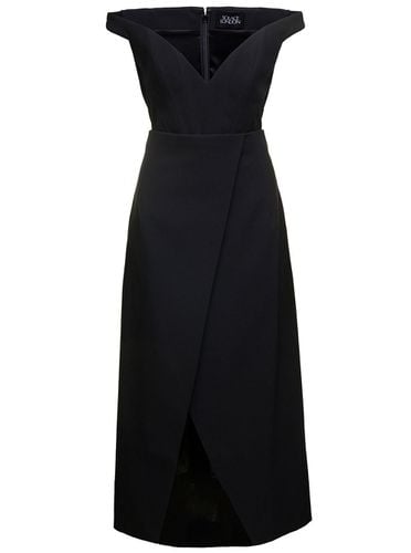 Midi Dress With Flared Skirt And Asymmetric Vent In Polyester Woman - Solace London - Modalova