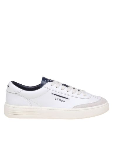 Lido Low Sneakers In White/blue Leather And Suede - GHOUD - Modalova