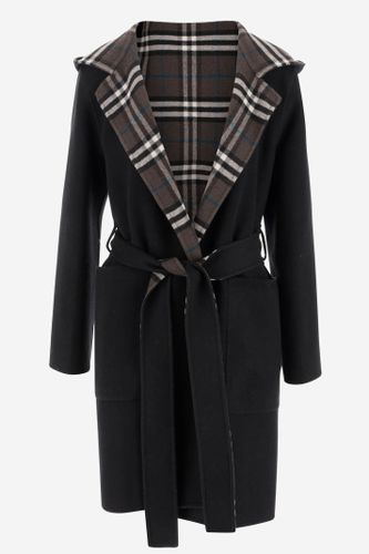 Burberry Check Wool Reversible Coat - Burberry - Modalova