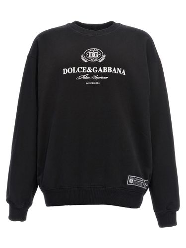 Flocked Logo Sweatshirt - Dolce & Gabbana - Modalova