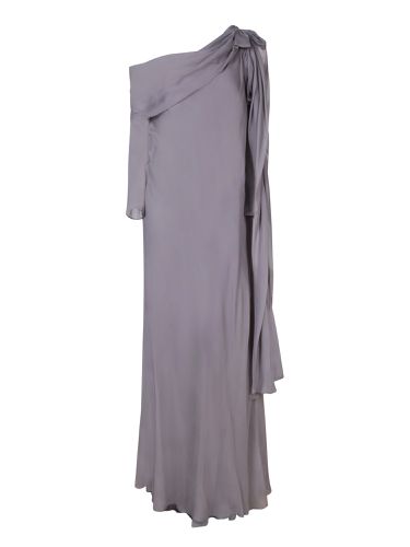 Chiffon Bow Long Dress - Alberta Ferretti - Modalova