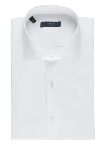 Fay White Stretch-cotton Shirt - Fay - Modalova