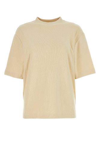 Cream Terry Fabric Oversize T-shirt - Burberry - Modalova