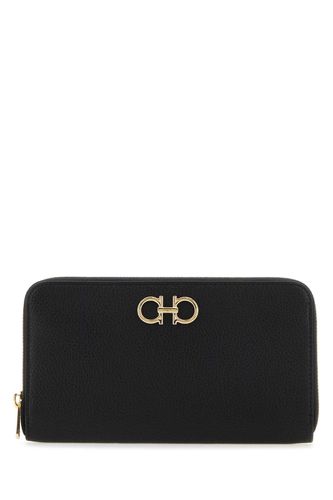 Ferragamo Black Leather Wallet - Ferragamo - Modalova