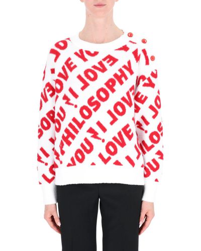 I Love You Philosophy Knitted Jumper Sweater - Philosophy di Lorenzo Serafini - Modalova