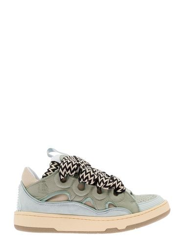 Curb Multicolor Low-top Sneaker With Oversized Laces In Leather Woman - Lanvin - Modalova