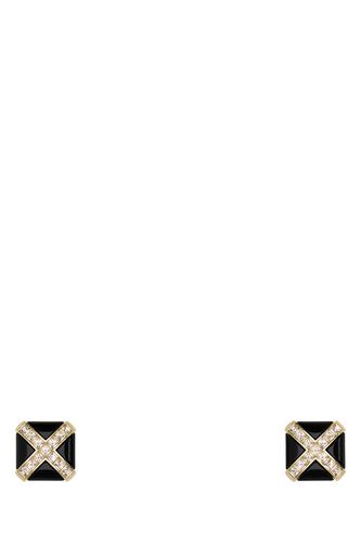 Saint Laurent Black Resin Earrings - Saint Laurent - Modalova