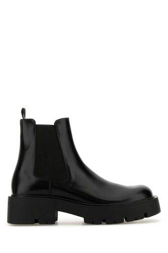 Prada Black Leather Ankle Boots - Prada - Modalova