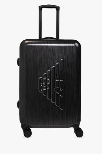 Trolley Suitcase With Logo - Emporio Armani - Modalova