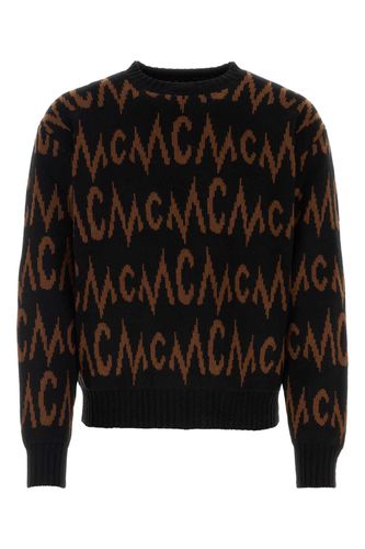 Embroidered Cashmere Blend Sweater - MCM - Modalova