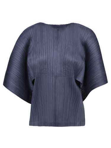 Pleated Grey- Zip Cardigan - Issey Miyake - Modalova