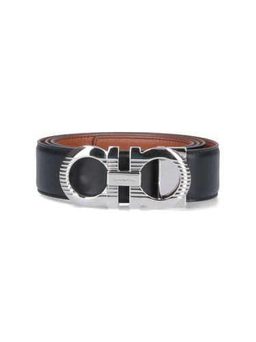 Ferragamo Black Reversible Belt - Ferragamo - Modalova