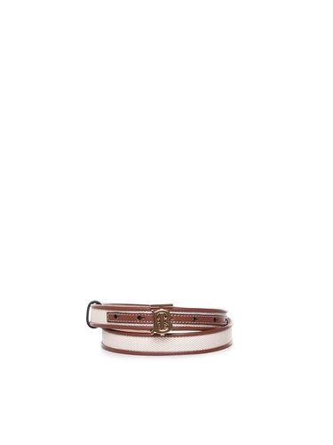 Tb Belt In Canvas And Leather - Burberry - Modalova