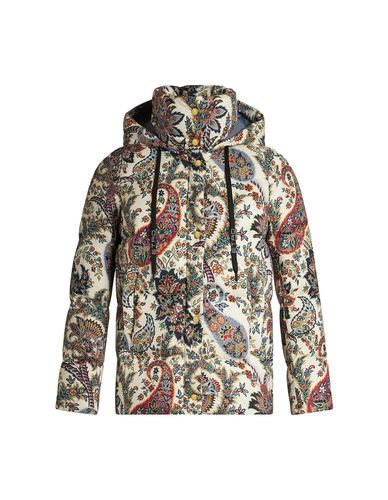 Beige Printed Nylon Down Jacket - Etro - Modalova