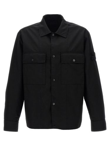 Stone Island Logo Patch Overshirt - Stone Island - Modalova