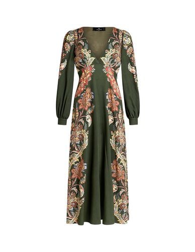 Etro Floral Printed V-neck Dress - Etro - Modalova