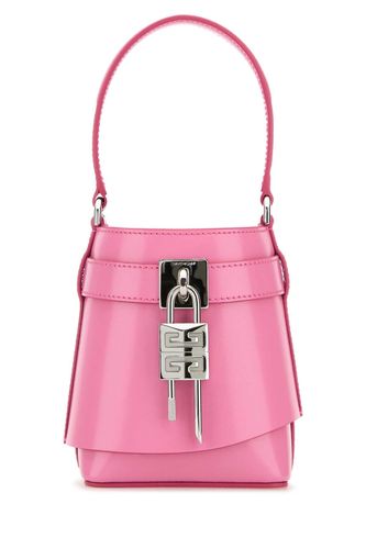 Pink Leather Shark Lock Micro Bucket Bag - Givenchy - Modalova