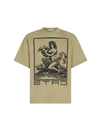 Olive T-shirt With Graphic Print - Etro - Modalova