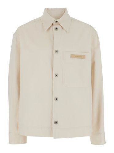 Jacket With Logo Patch On The Front In Cotton Man - Emporio Armani - Modalova